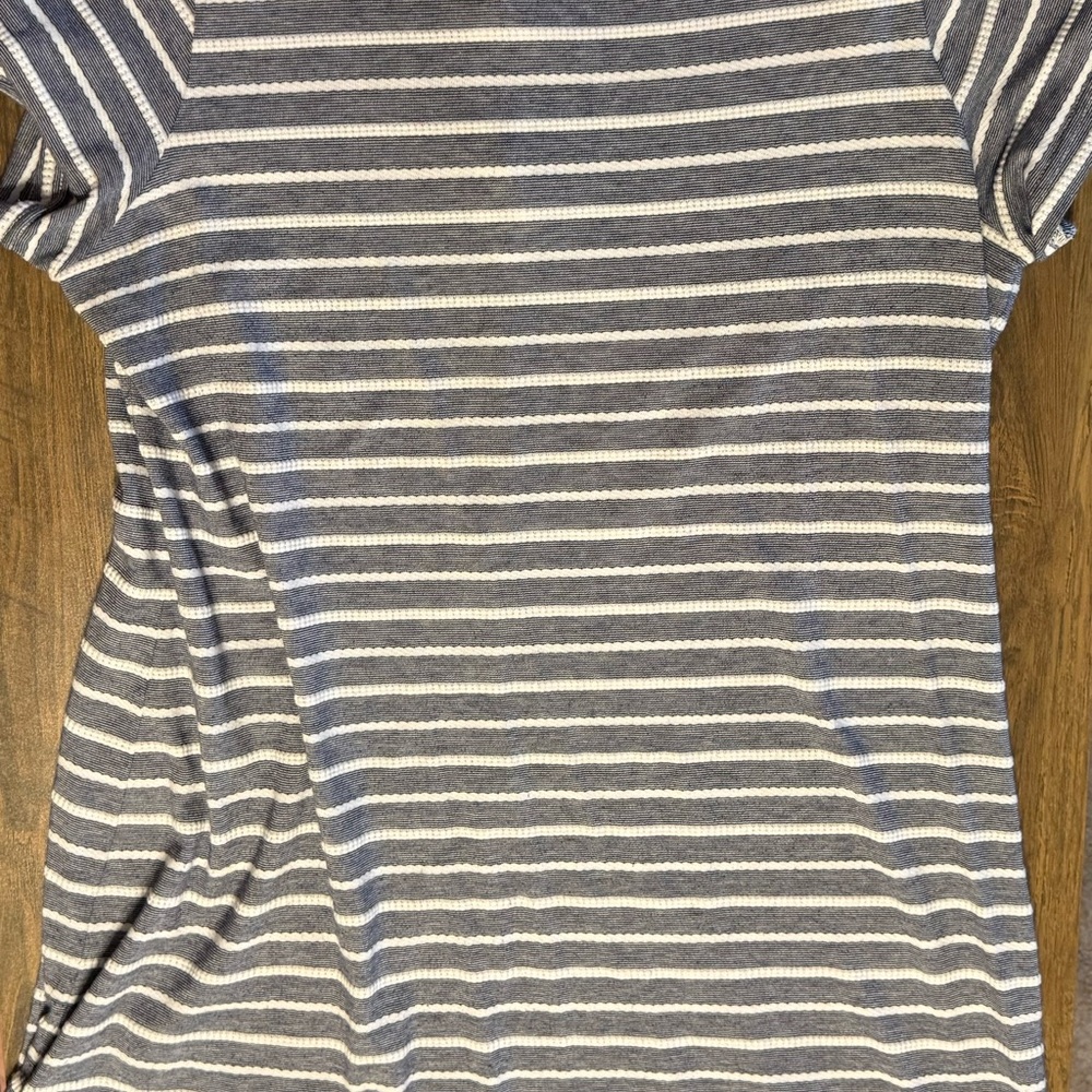 Striped Gray and White Women's Dress